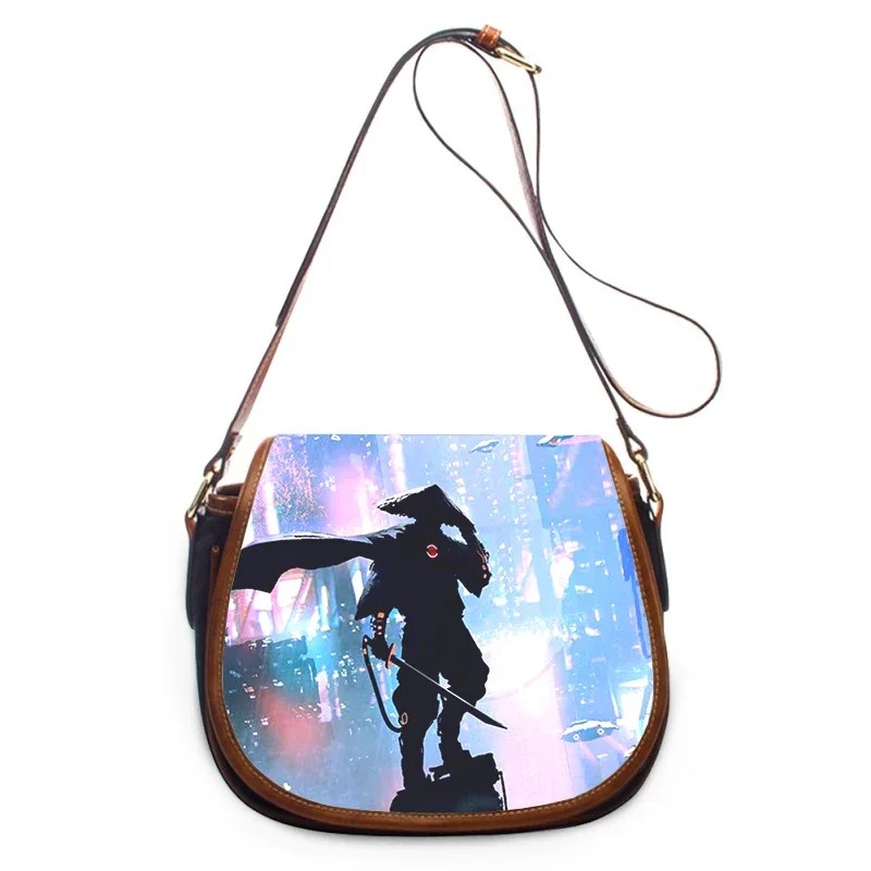 Samurai 3D Print New Fashion Women Crossbody Bag Luxury Handbags Women Bags Zipper Shoulder Bag Women Shoulder Bag