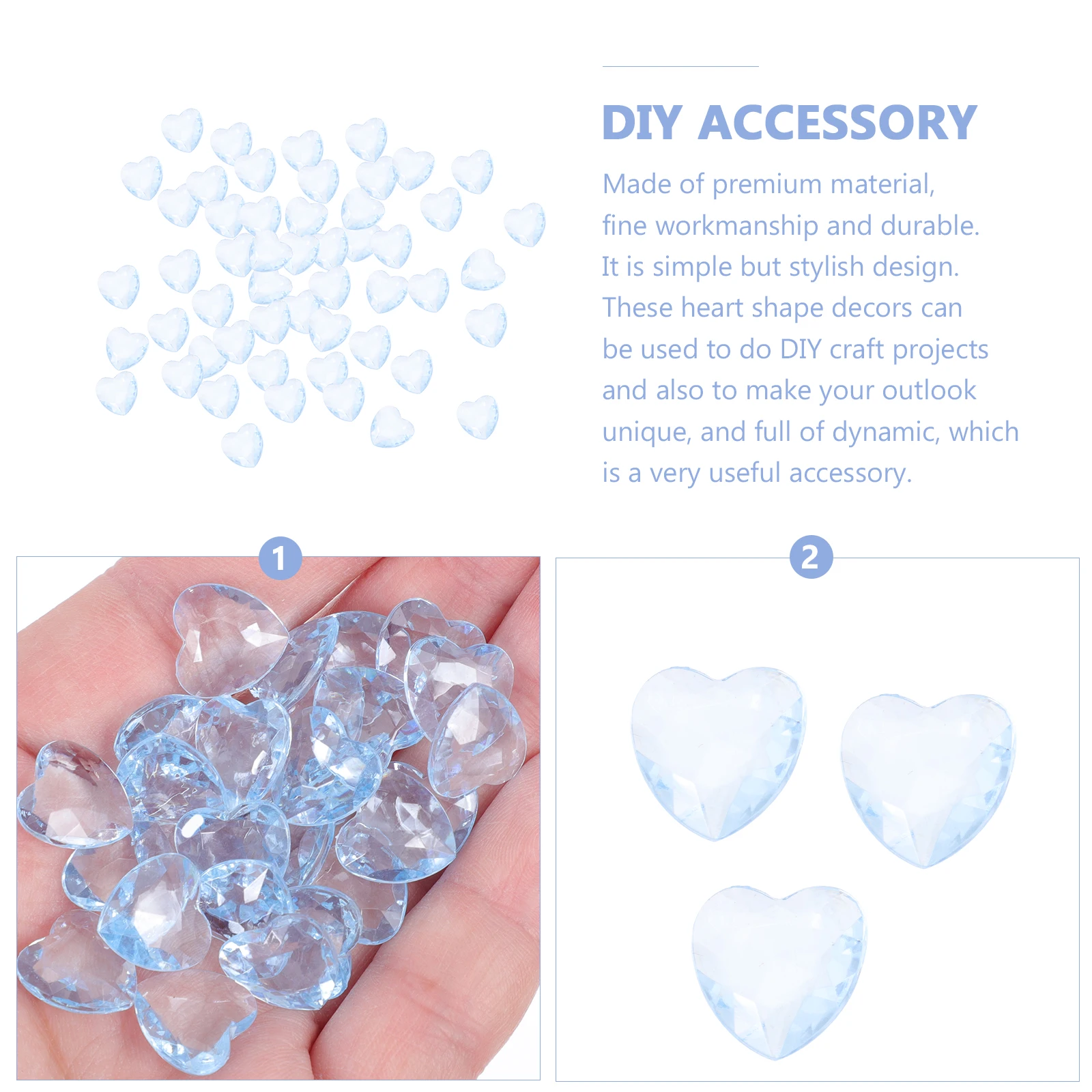 

Crystal Mud DIY Acrylic Heart Fake Crystal Decors Decor Gems Fake Rhinestones Crafting Ornaments Bride Vase Home Accessories