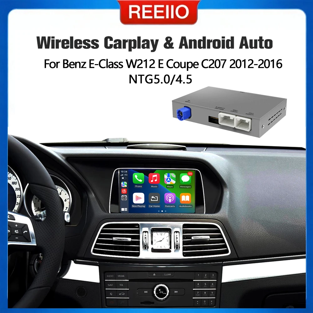 

Беспроводной CarPlay и Android Auto для Mercedes-Benz E-Class W212 E300 E350 Coupe NTG4.5 5.0 2012-2016. Интерфейс для модернизации, декодер, мультимедийный блок.