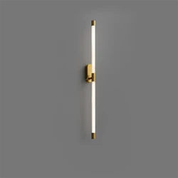 Modern Copper Wall Lamps Luxury Gold Geometric Lines Wall Lights Bedroom Bedside Lamp Living Room Background Wall Decor Lighting