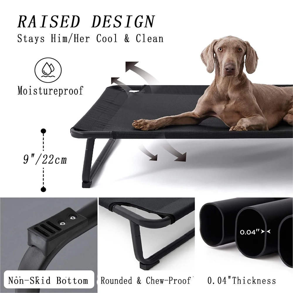 Letto amaca per cani ecologico Rete lavabile resistente alla masticazione durevole per uso interno ed esterno Gambe a scatto antiscivolo Raffreddamento per gatti