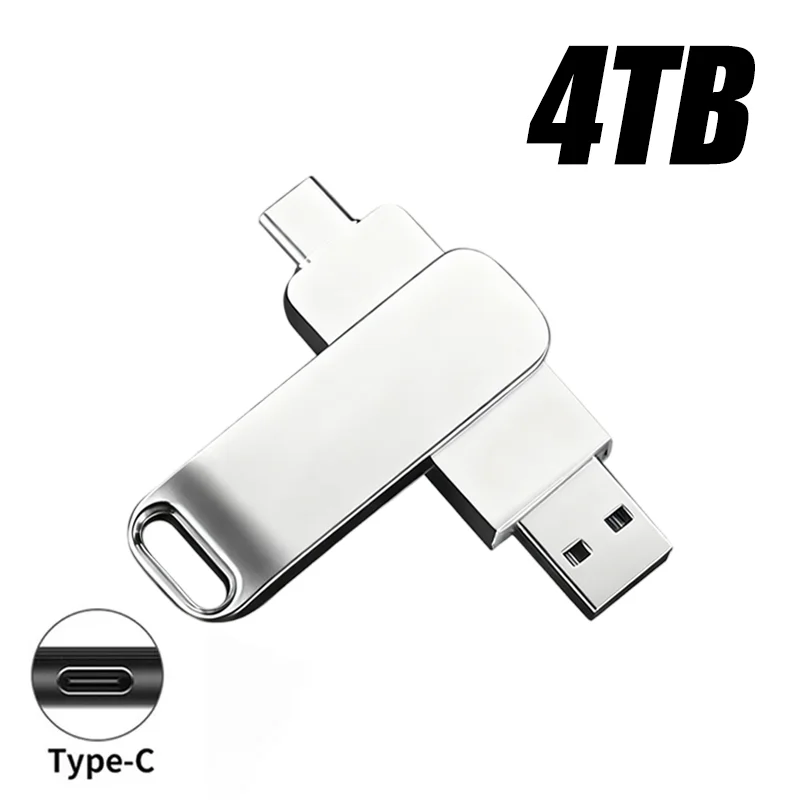 64TB USB 3.2 Flash-Laufwerk Metall Ultra-Speed Pen Drive 16TB 8TB Wasserdichter Typ-C USB-Stick für Computer-Speichergeräte 2026