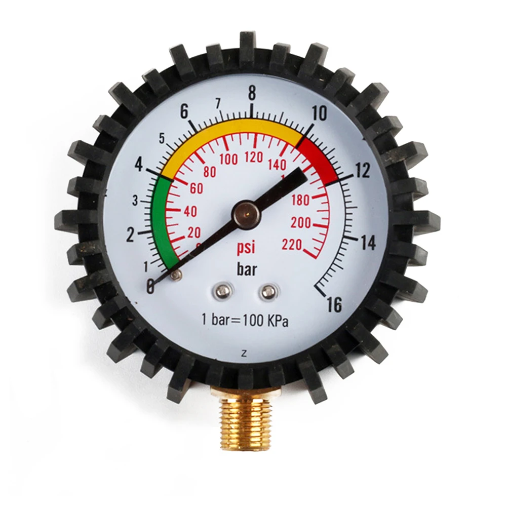 0-220psi Auto Tire Pressure Gauge Meter For Vehicle Inflator Pump Motorbike Bike Trailer RV Tire Repair And Monitoring