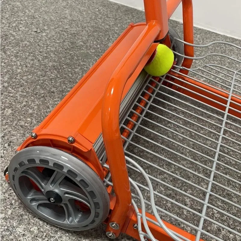 

Nice Aluminium Automatic Ball Receiver Tennis Ball Collector Machine Training Orange Steel Court Pick Up Hand Push