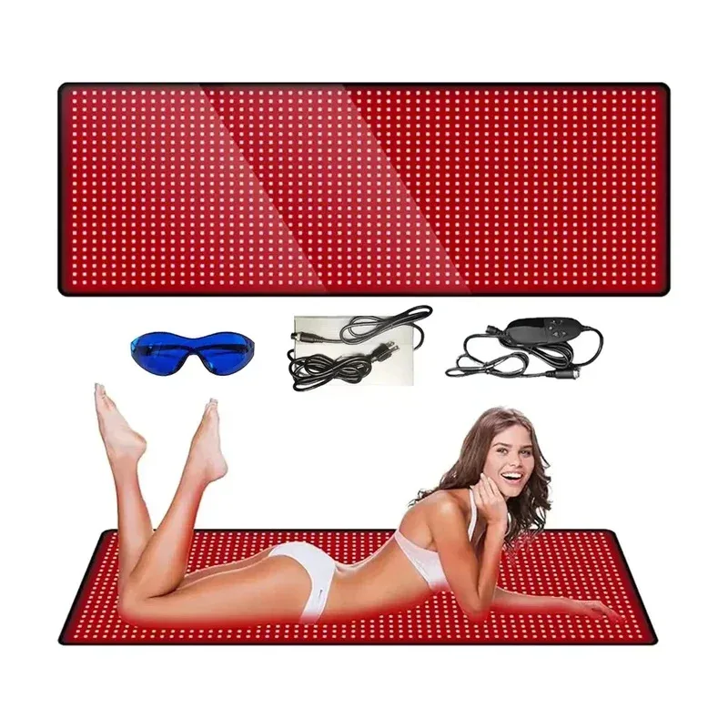 

2025 Newest LED Red Light Therapy Yoga Mat 660nm 850nm Whole Body near Infrared Relaxation Mat for Home Health Large Size