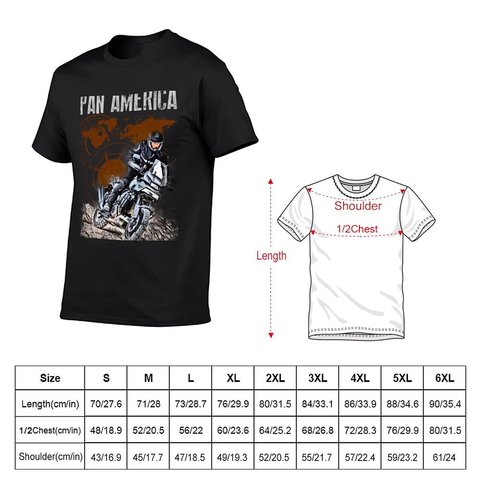 Pan America 1250 Motorcycle Big Trail 2022 T-Shirt Aesthetic clothing heavyweights workout shirts for men