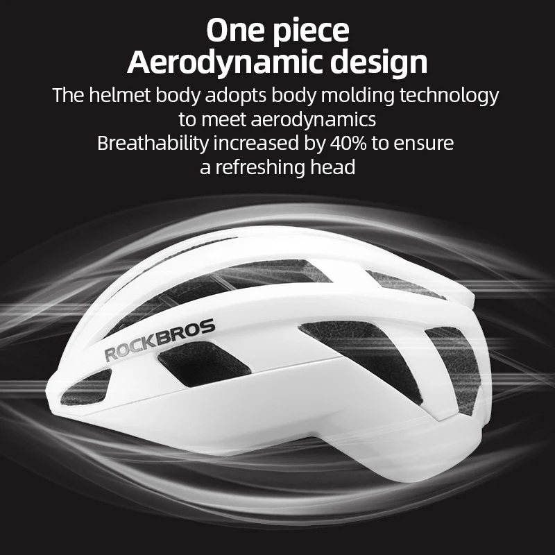 ROCKBROS Ultralight Bicycle Helmet for Men with Magnetic Buckle Mtb Road Racing Bike Helmet for Aerodynamics PC+EPS Safety Casco