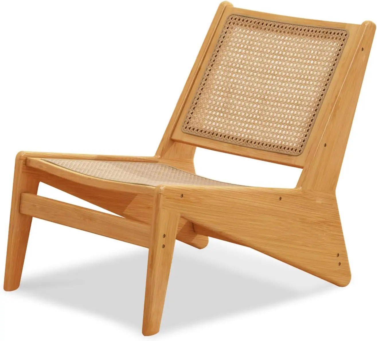 

Accent Chair for Living Room, Mid Century Side Chair, Comfy Bamboo Chairs for Bedroom Reading Room, Wood