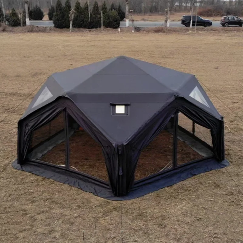Newest Big Door Outdoor Camping  Air Tent Waterproof Fabric Inflatable Tent for Family Party