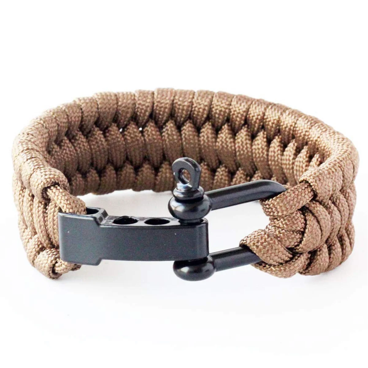 ABAZJ 10Pcs Paracord Bracelet Shackle Buckle, Bow Anchor Shackle Clasp D Shackle Clip Adjustable for Survival Bracelet Black
