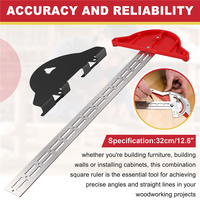 SHGO-Woodworkers Ruler Protractor Angle Finder Woodworking Design Ruler Protractor T Square Woodworking Scribing Tools