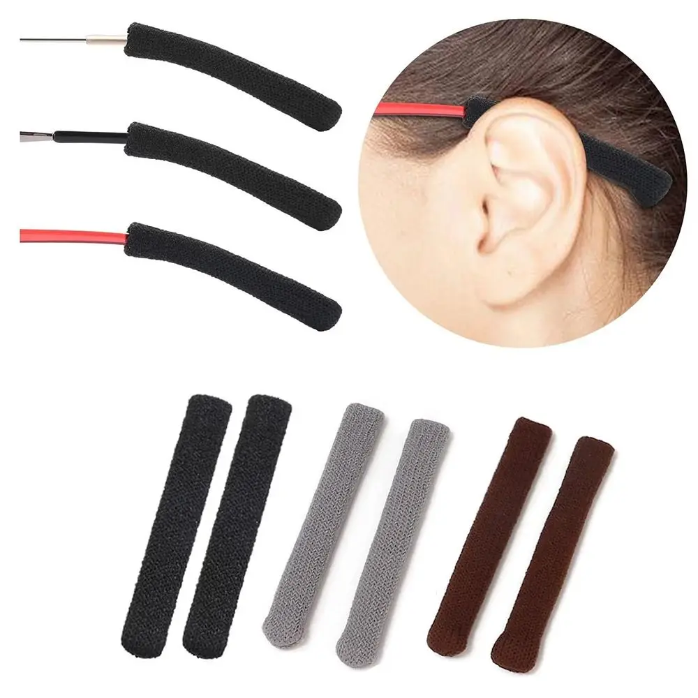 Durable 1Pairs Made of Wool Eyeglasses Temple Tips Sleeve Anti-Slip Glasses Slip Set Glasses Retainers Cushions Tip Ear Grip