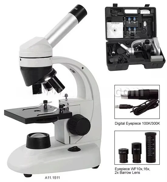 A11.1511 640x Monocular Student Biological Microscope Metal