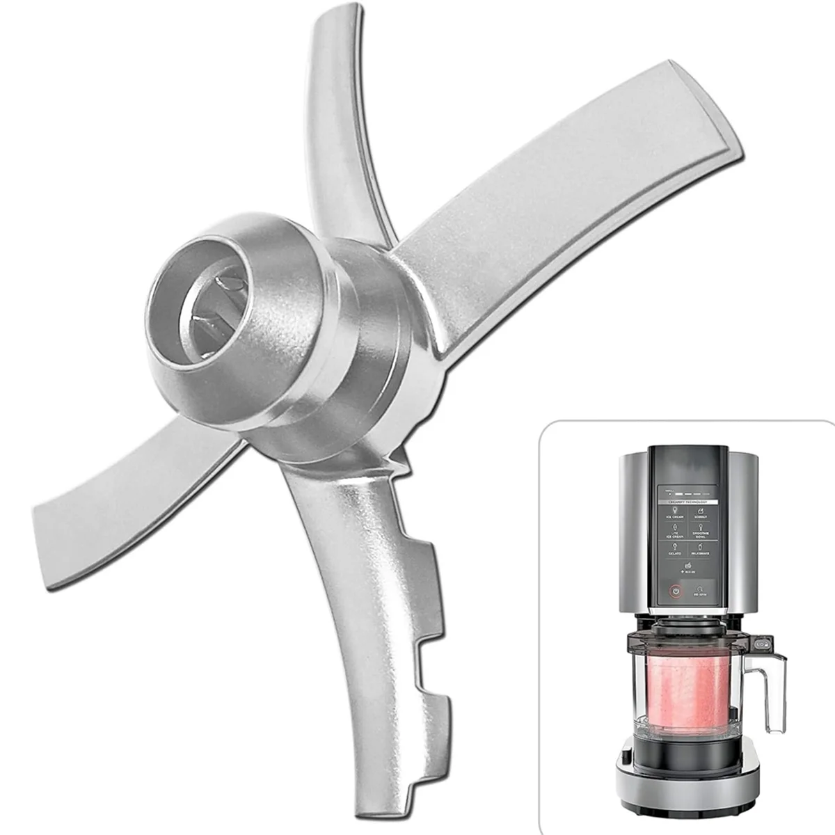 เปลี่ยนใบมีดพายสําหรับ Ninja Creami NC300 Series Ice Cream Makers,ผสมใบมีด Paddle NC301, CN305A, CN301CO