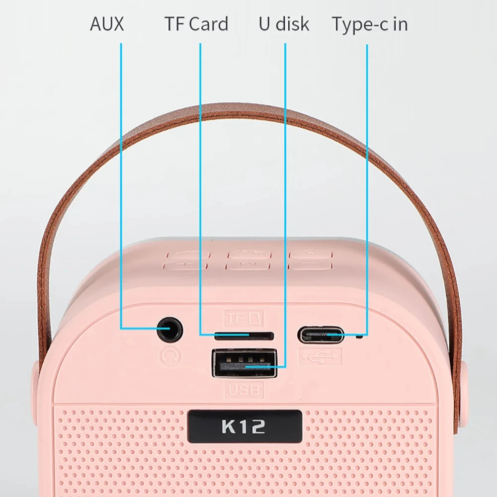 Microfoni e altoparlanti integrati professionali wireless Bluetooth per microfono KTV Mike audio portatile per bambini