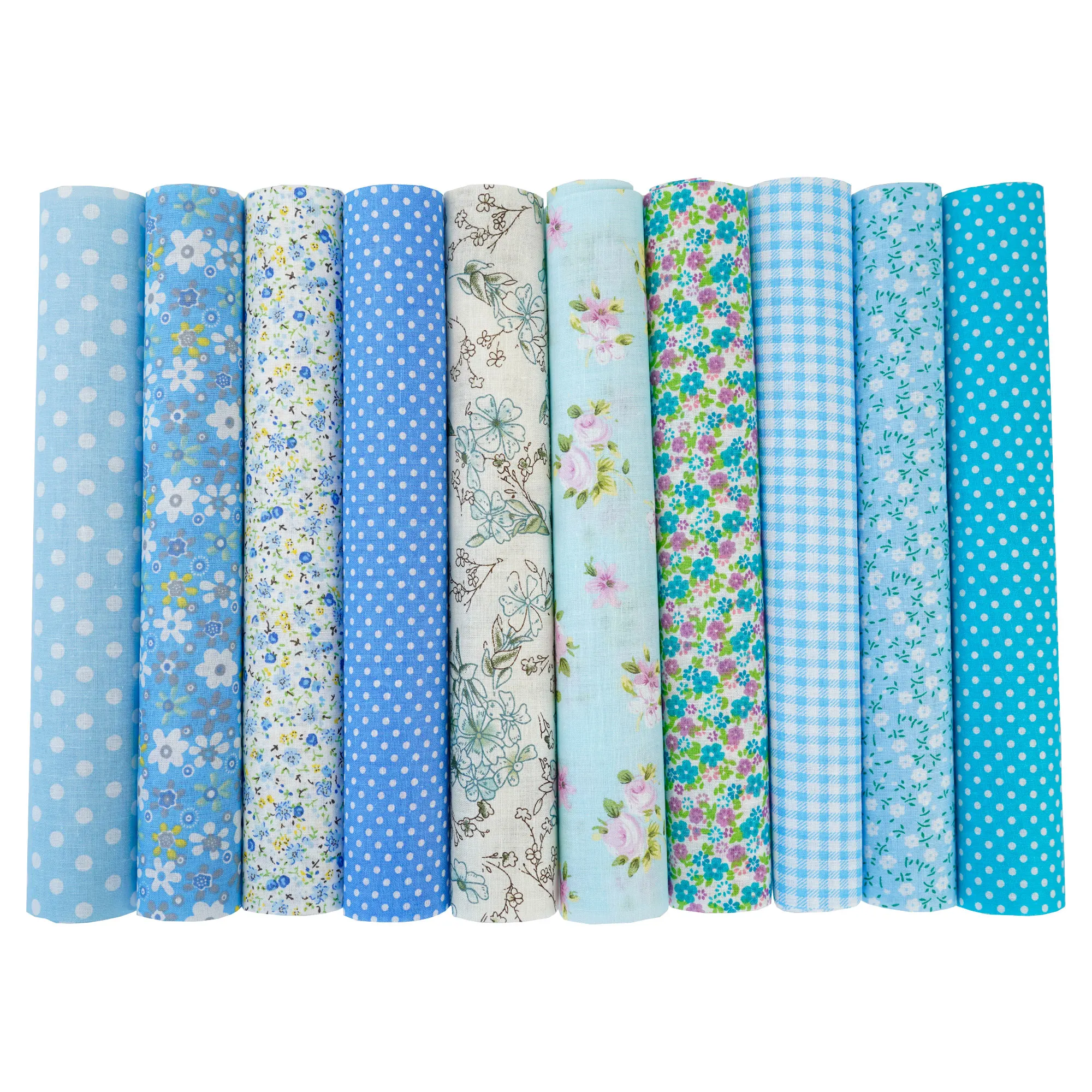 100PCS 25x25cm/10x10cm Quadrate Baumwolle Handwerk Floral Stoff Tücher für DIY Bündel Patchwork Quilten Nähen Scrapbooking Artcraft – Detail 3