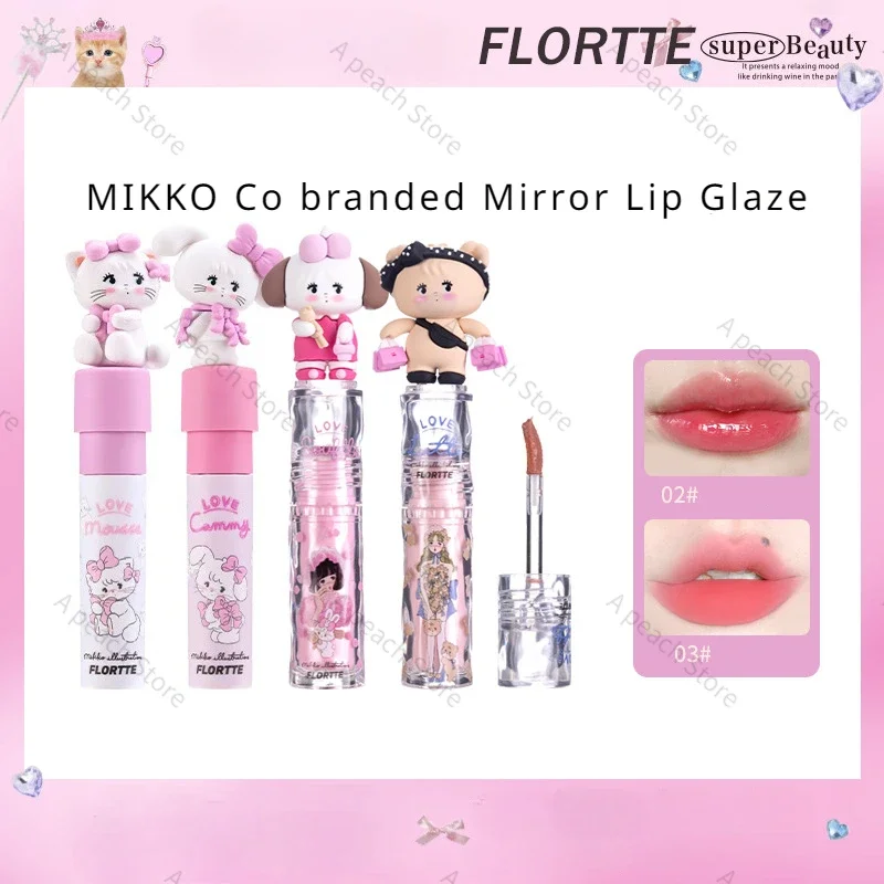 FLORTTE/MIKKO Co Branded Lipstick Milk Cake Lip Cream Soft Lip Mud Lip Glaze Tint Matte Velvet Lipsticks Beauty Korean Cosmetics