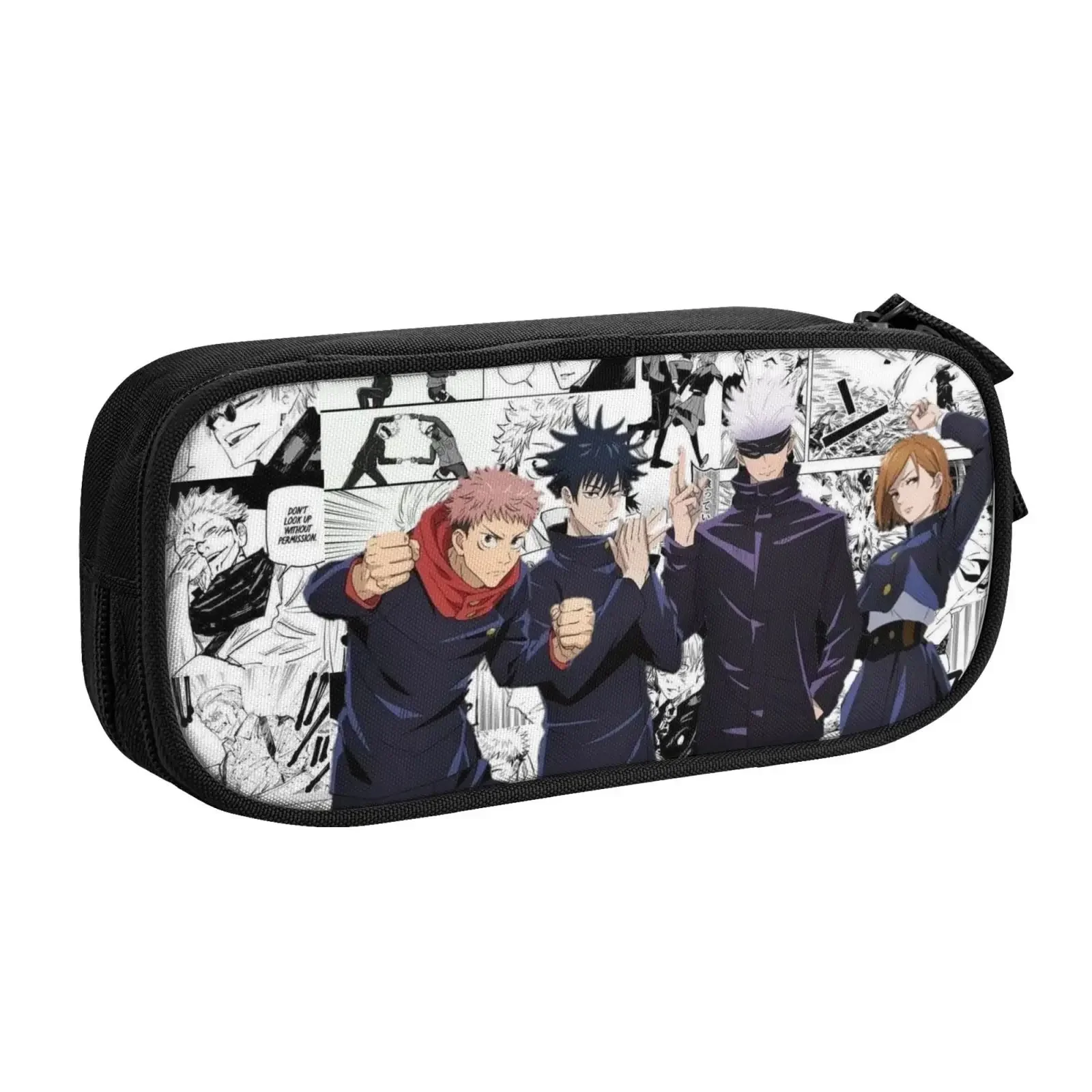 Anime Jujutsu Kaisen Big Capacity Pencil Pen Case Stationery Bag Pouch Holder Box Organizer for Teens Girls Adults Student