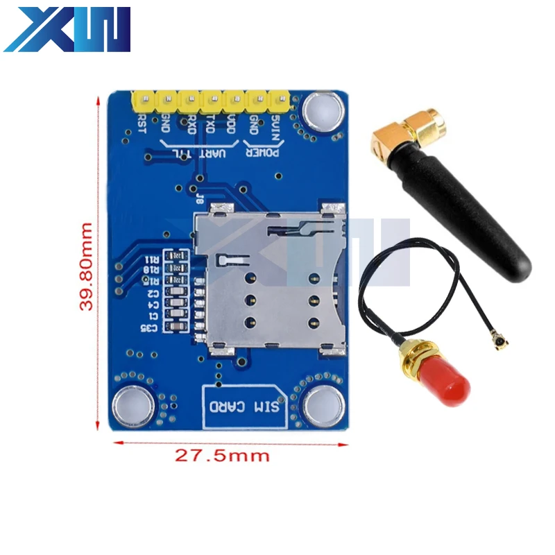 Imagem -04 - Módulo sem Fio Quad-band com Tampa de Cabo de Antena Gsm Gprs Sim800l V2.0 5v