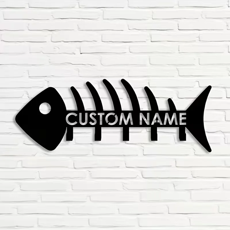 

Custom Gifts for Featuring Fish Bones And Fish Spines, Personalized Wall-Mounted Key Storage Hooks, Creative Metal Wall Hangings