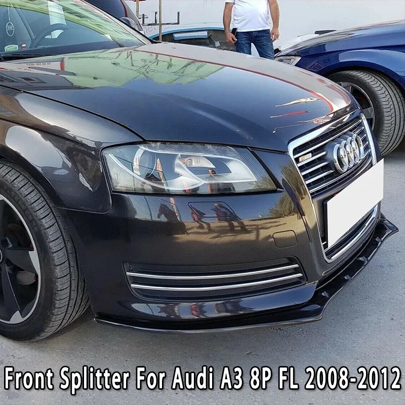 

Для Audi A3 Standard 8P 2008-2012 (не для S-Line S3) передний бампер автомобиля, сплиттер, спойлер, передняя губа, подбородок, Bodykit Tuning
