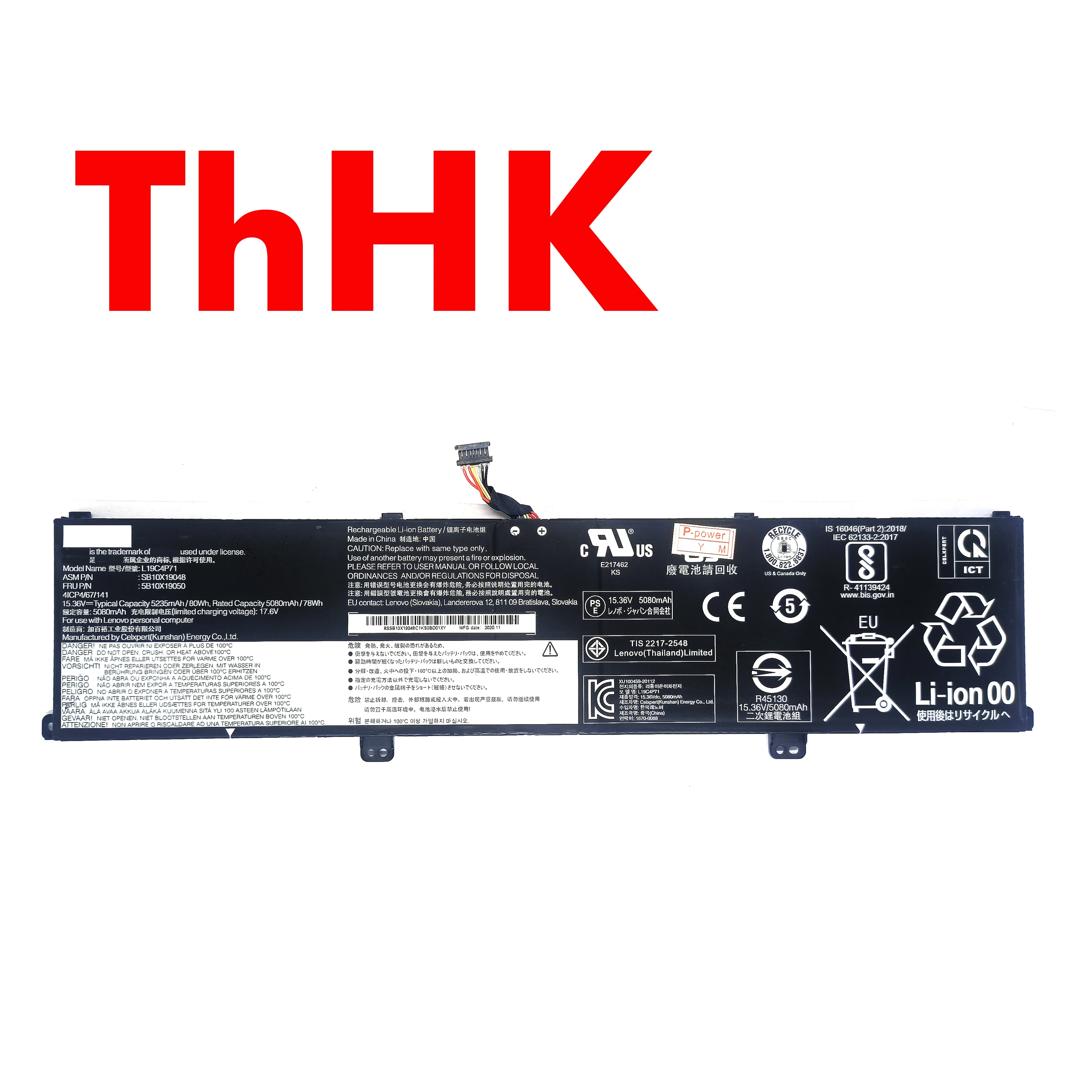 Genuine Original 80Wh L19M4P71 L19C4P71 5B10X19047 5B10X19048 5B10X19049 Battery For Lenovo ThinkPad X1 Extreme P1 3rd Gen