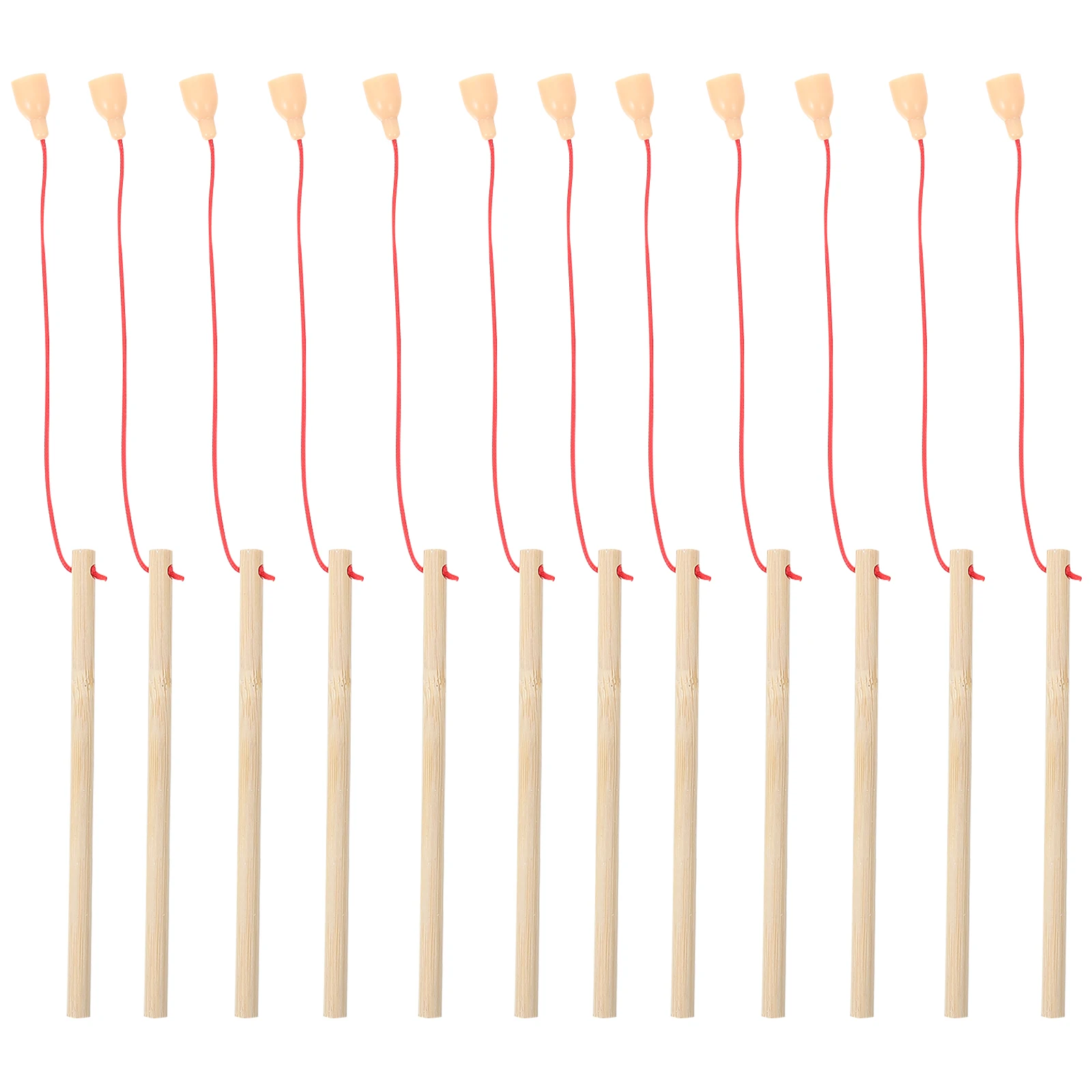 

12Pcs Wooden Magnetic Fishing Poles Kids Educational Game Smooth Safe Lightweight Toy For Wood Fishing Rods Kindergarten Magnet