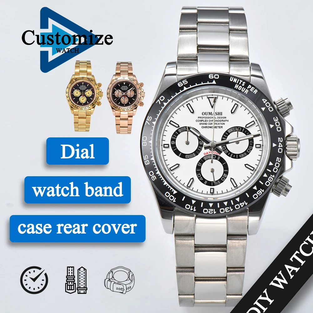 

customizable 7750 watch multifunctional Mechanical timing watch Suitable for ETA 7750 movement Men's luxury watch 4130 watch