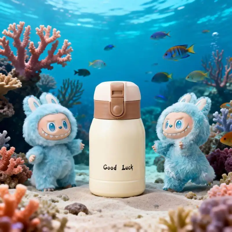 

Термос-фляга POP MART THE MONSTERS Forward High Energy Series LABUBU: подарок для нее, вакуумный, изолированный, для женщин