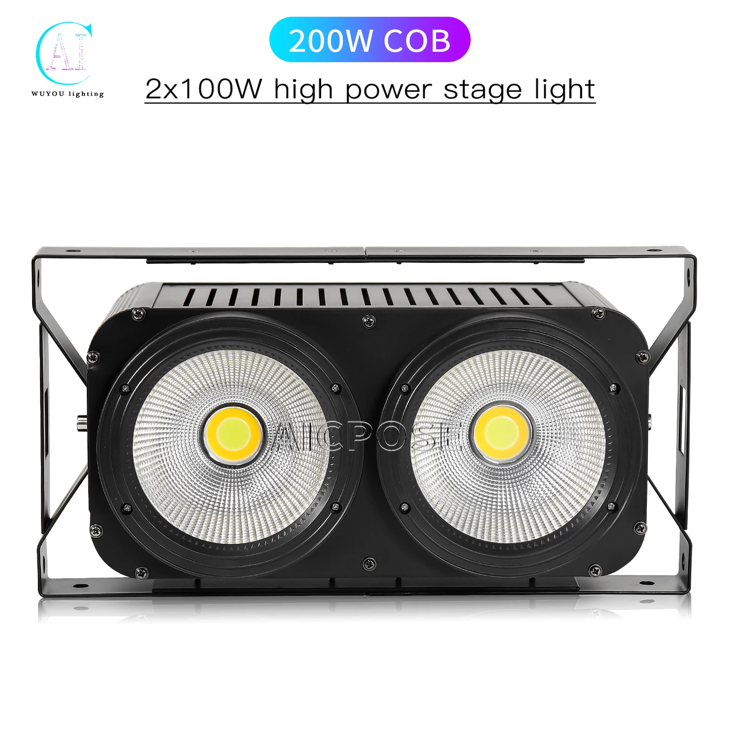 

2x100W 2 Eye COB Audience Light 200W Cool White/Warm White Stage Light DMX Control DJ Disco Equipment Event Performance Lighting