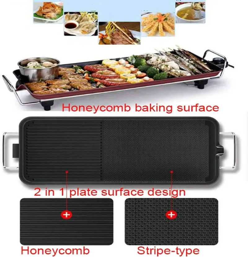 

【Viral】DayPlus Electric Smokeless Grill, 1500W Electric Indoor BBQ Barbecue Grill, Household Cooking&Adjustable Temperature&Drip