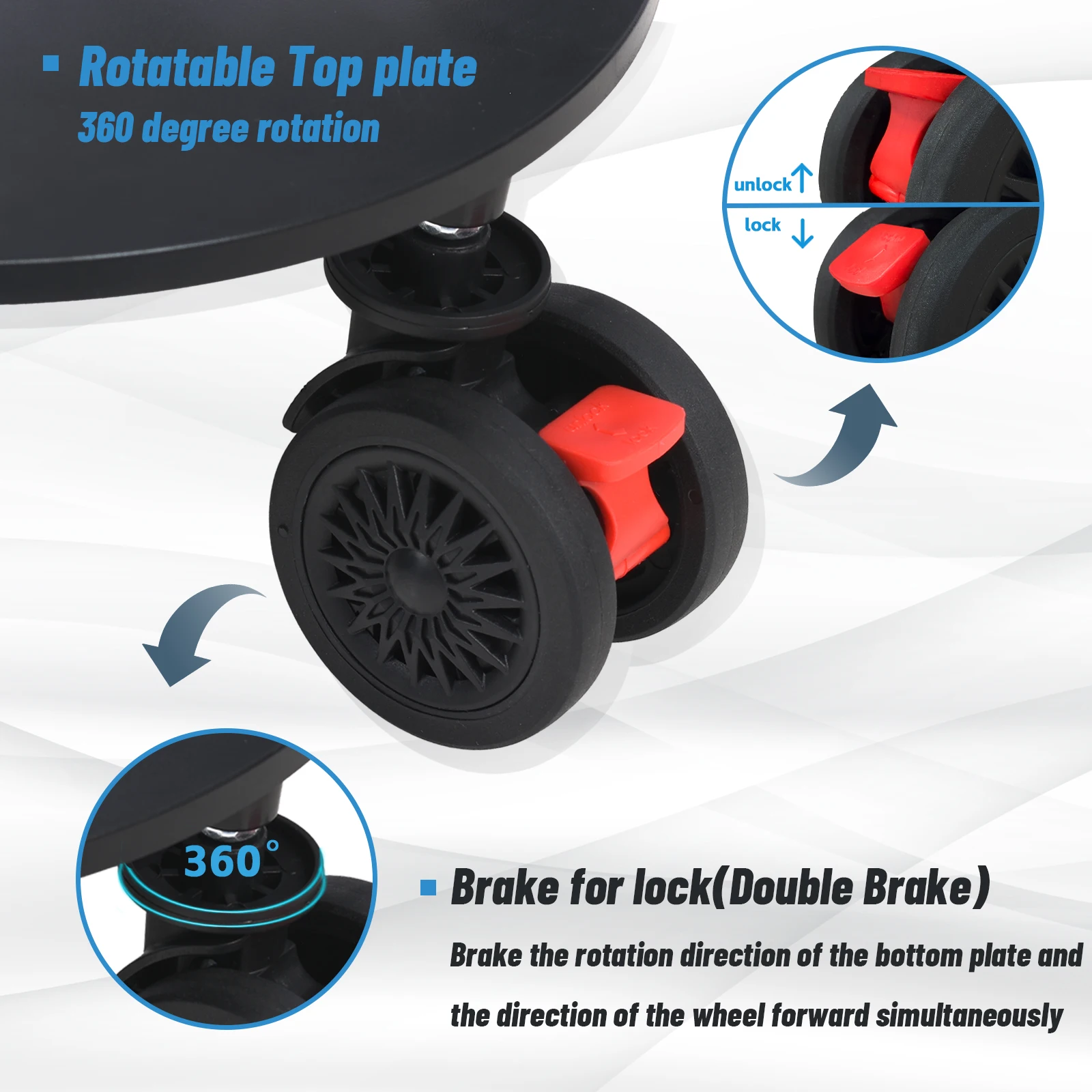 Sac de golf 360 °   Chariot à roues universel, support de Club Portable détachable, Base Mobile