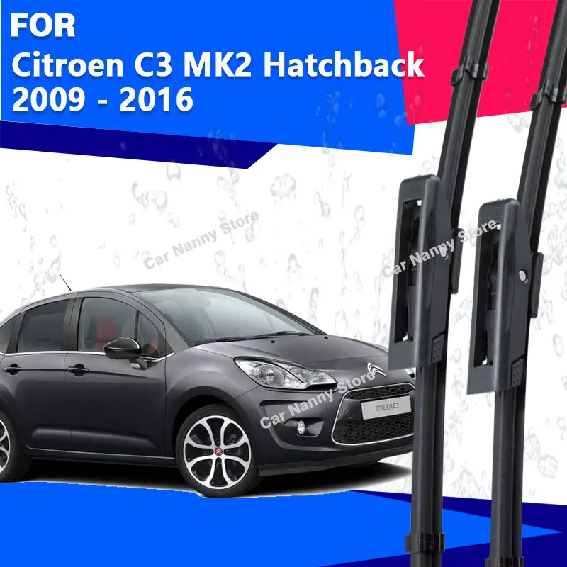 

Щетки лобового стекла для Citroen C3 MK2 Hatchback 2009-2016 автомобильные дворники резиновая полоса дворника 2010 2011 2012 2013