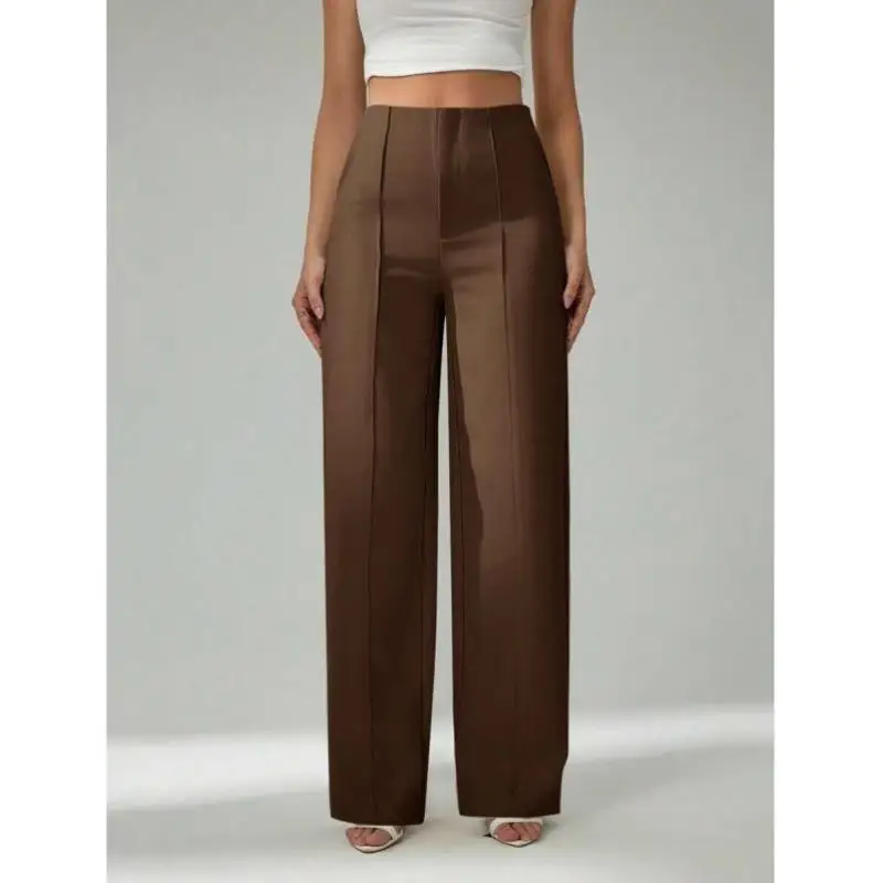 

Ele Light Beige Women's Cargo Pants Commute Sli Tee-acetate Fiber Stretchy Retro Ciwalk Nine-point Pants