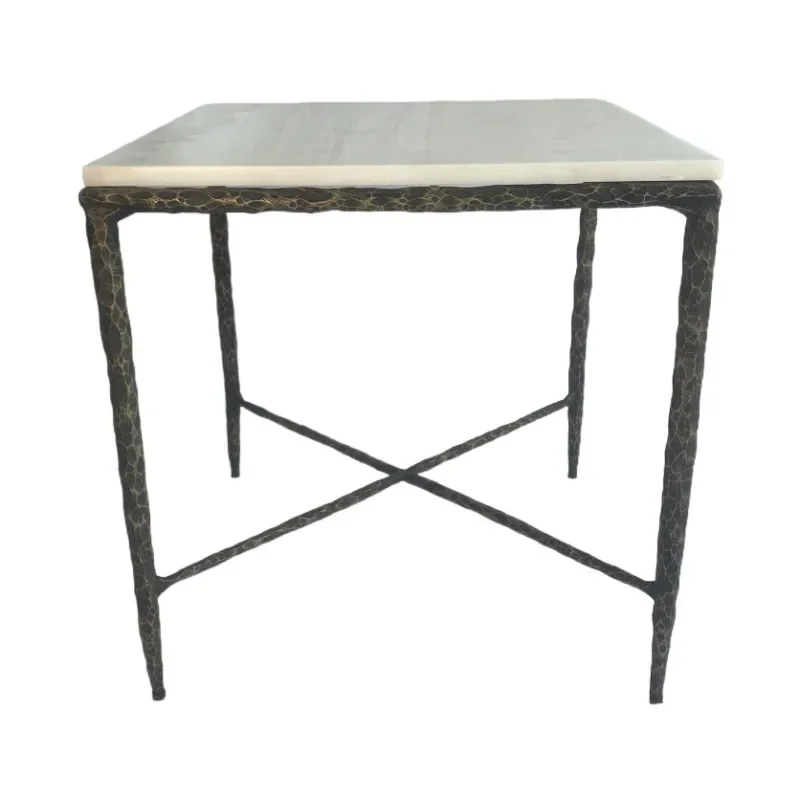 American light luxury antique forged wrought iron personalized side table/soft decoration design/villa/hotel