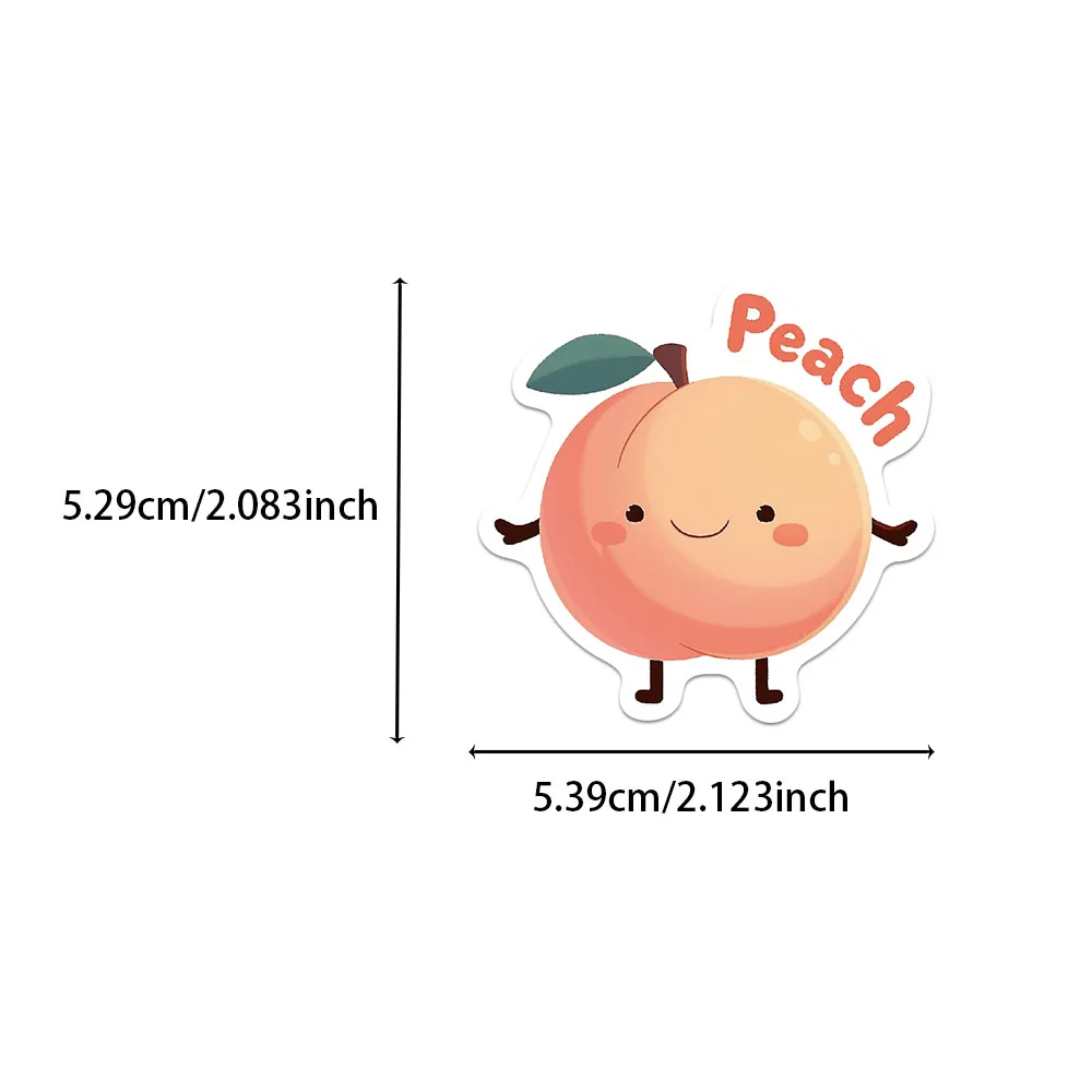 50 Uds. De pegatinas de grafiti de frutas de dibujos animados, decoración DIY, manuales, papelería, equipaje, cuaderno, pegatinas impermeables