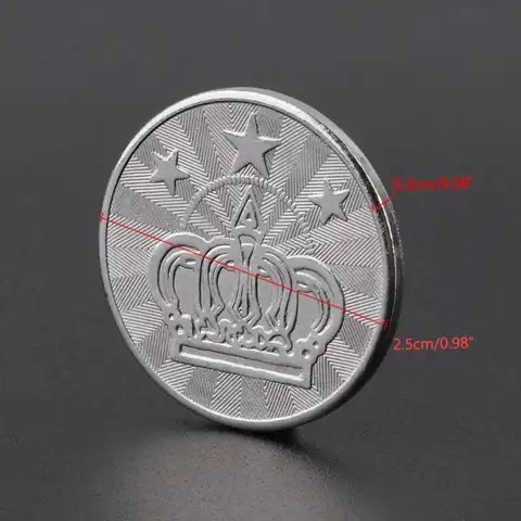 500pcs 25*1.85mm Stainless Steel Arcade Game Coin Pentagram Crownp or 888 Tokens Instead of currency for coin acceptor