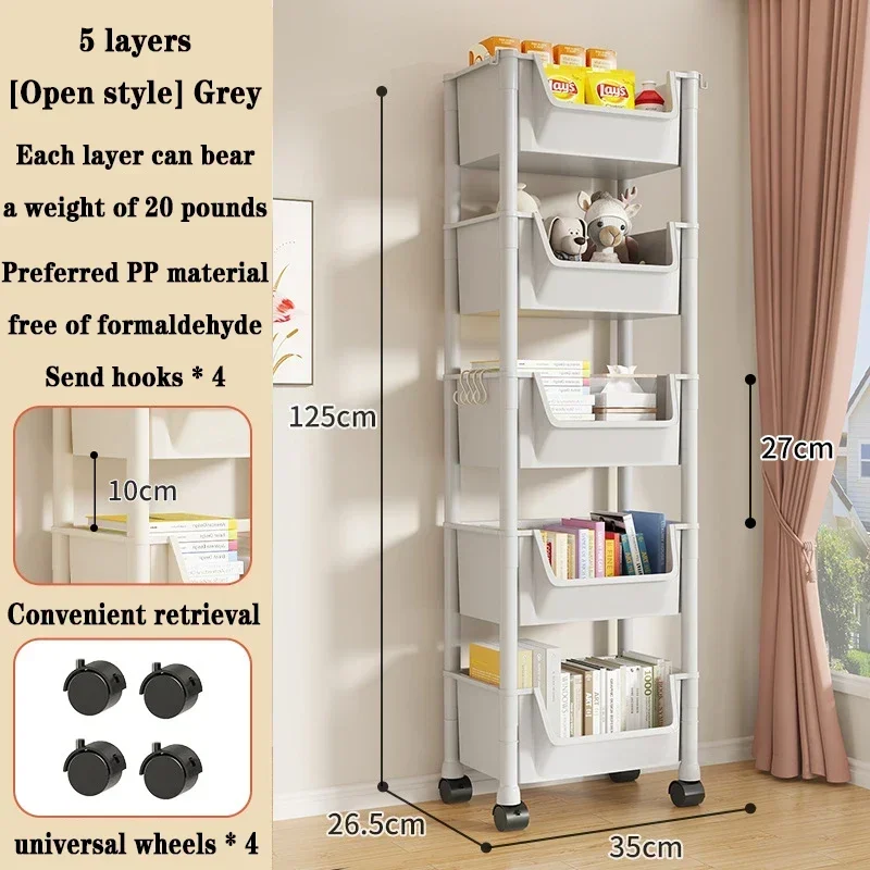 Carrello scaffale portatile creativo cucina scaffale di stoccaggio soggiorno Mobile vetrina angolo Mobile libreria con ruote