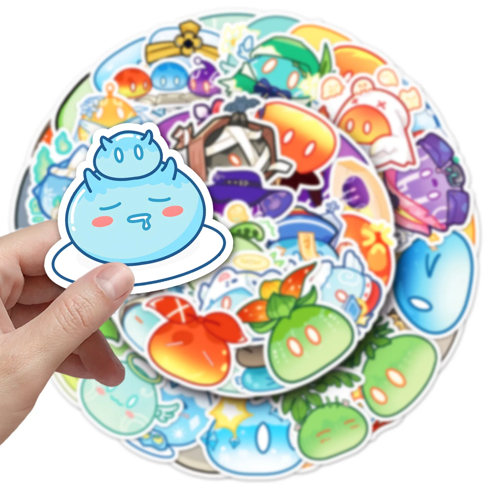 

10/50PCS Game Q version Slime Stickers Cartoon Cute Doodle Personalized Decorative Waterproof Decal Kids Toy Gift for Suitcase