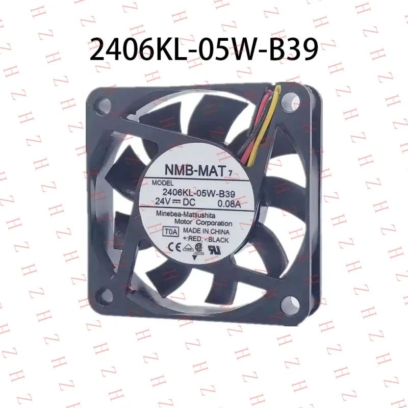 P+ for NMB Server Fan 2406KL-05W-B39 24VDC 0.08A 60*60*15MM 3pin Durable radiator