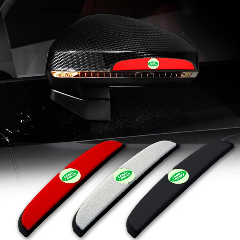 For Land Rover Ranger Autobiography Freelander Evoque 4x Car Door Anti-Collision Strip Rearview Mirror Protection Sticker Emblem