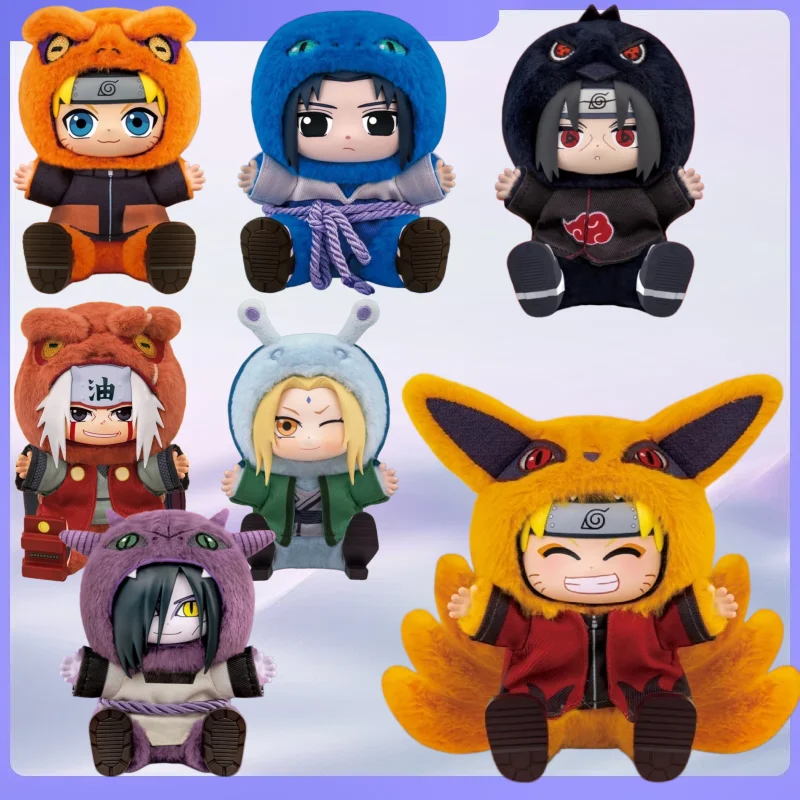 

Naruto Cute Beast Party Second Round Sitting Series Plush Blind Box Anime Peripheral Character Sasuke Itachi Jiraiya Pendant