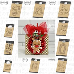 2024 Christmas Hot Cocoa Cup Gingerbread Candy Stamps Metal Cutting Dies for DIY Decorating Scrapbook Paper Card Album Craft Die