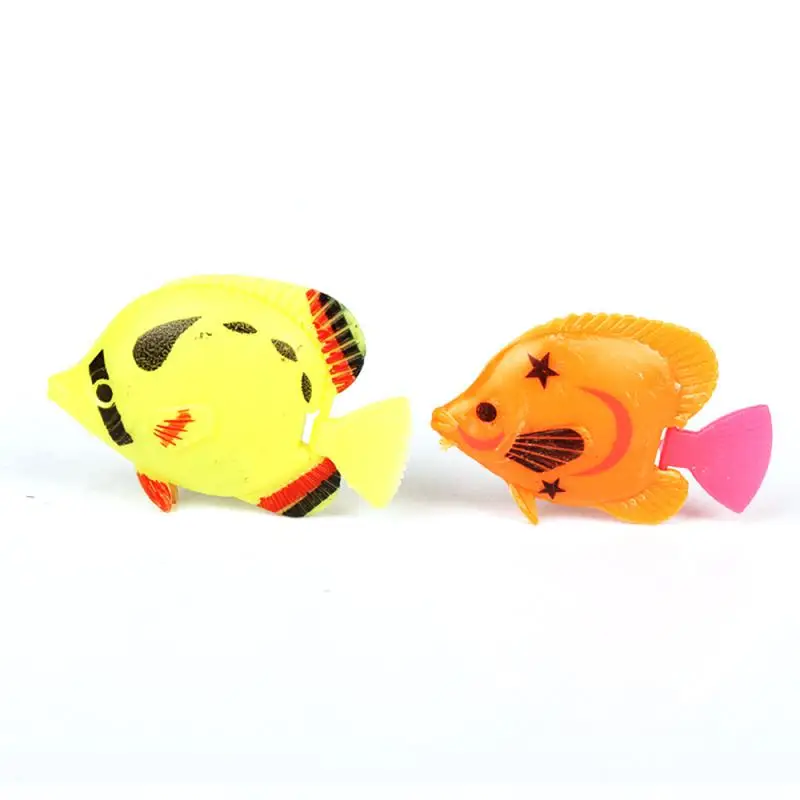 10 Pcs Plastic Small Fake Tropical Fish For Aquarium Simulated Vivid Landscape Decoration Floating Artificial Fish Pet Supplies