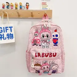 2024 New Cartoon Labubu Backpack Kawaii Print High-Capacity Student Backpack Fashion Versatile Commuter Bag Birthday Gift