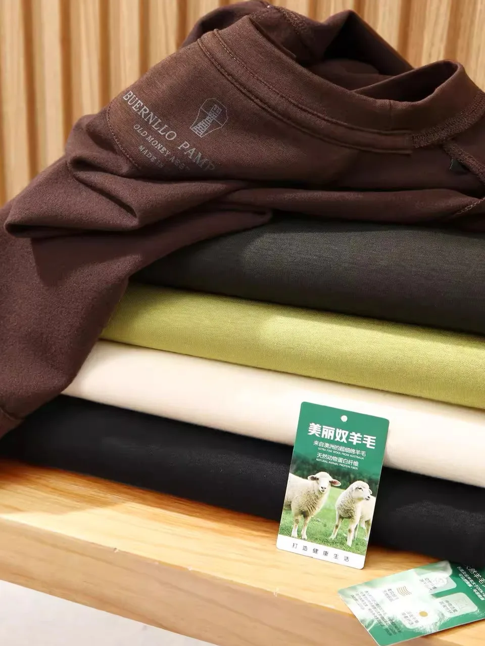 

Luxury Modal Wool Blend Long Sve round Ne Men's Base Layer T-irt Warm Fce Cosite Luxury Item Stand Fit Youthwear