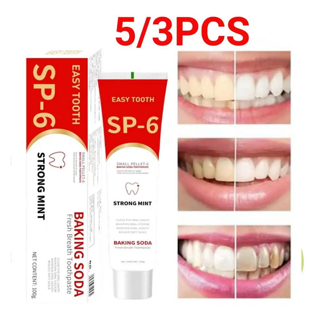 

5/3PCS SP-6 Probiotic Toothpaste Whitening Tooth Remove Plaque Stains Teeth Whitener Oral Hygiene Clean Fresh Breath Denta NEW