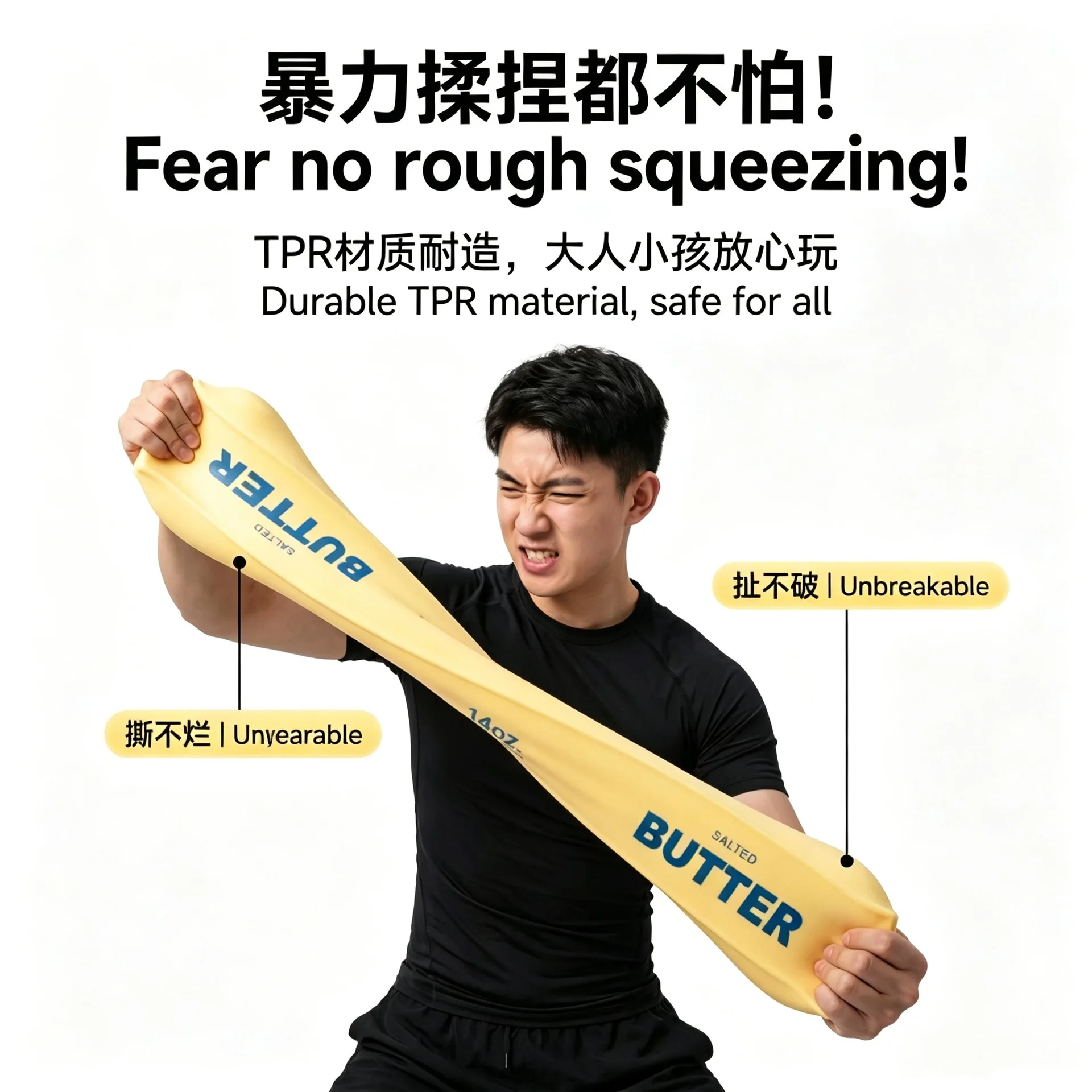 Juguete Antiestrés de PU con Forma de Queso, Suave, de Rebote Lento, con Cuatro Bloques Ventilados, para Aliviar el Estrés