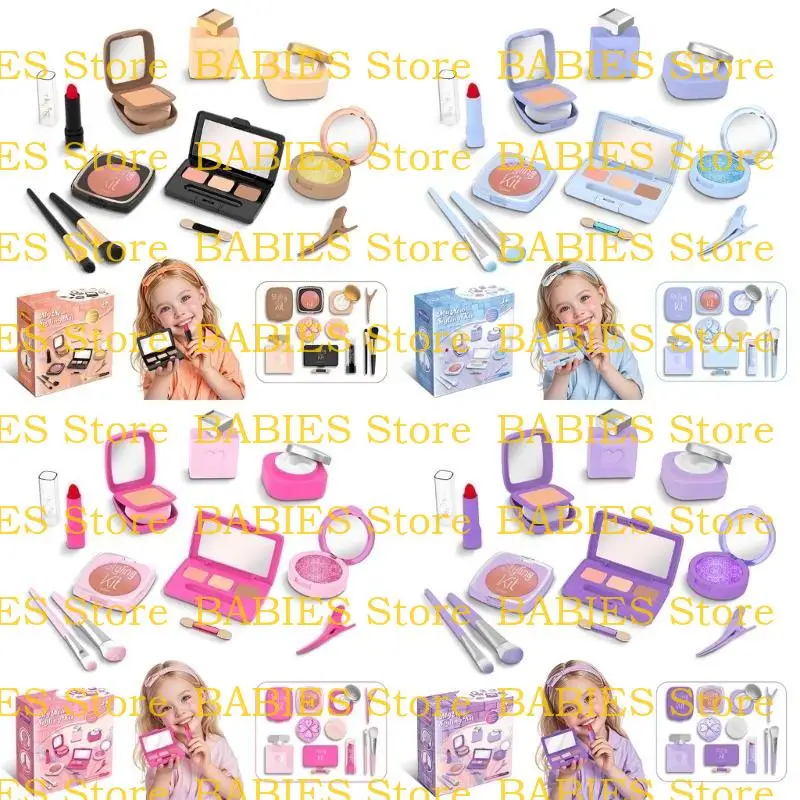 

Pretend Play Cosmetic Set for Girl NonMessy Simulation Makeup Kits Role Playing Game Makeup Toy Kids Birthday Gift
