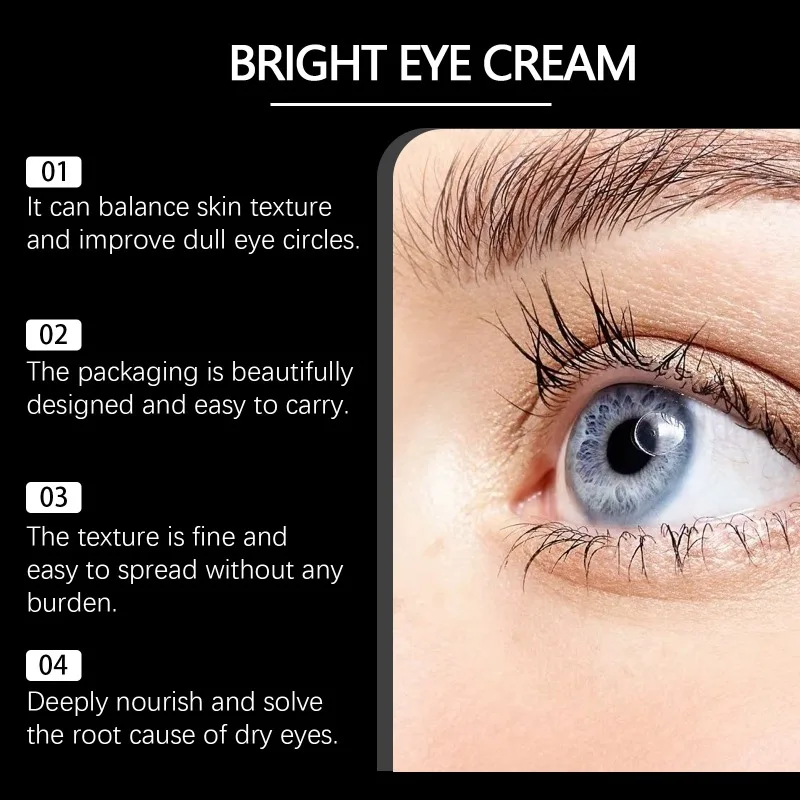 Bright Eye Cream Anti Wrinkle Repair Puffiness Lifting Improve Bags Eye  Removal Dark Circles Moisturizing Daily Eye Cream 50g